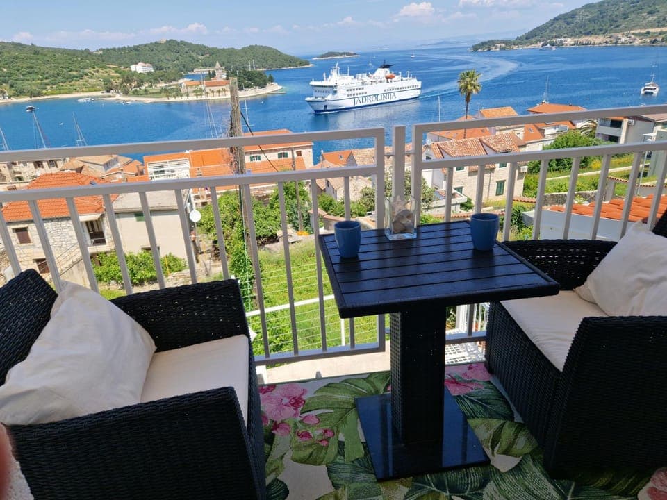 View (from property/room), Balcony/Terrace, Sea view