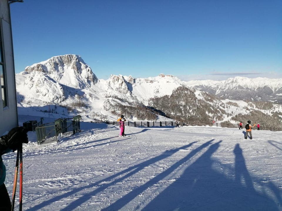 Natural landscape, Winter, Skiing, Skiing, Mountain view