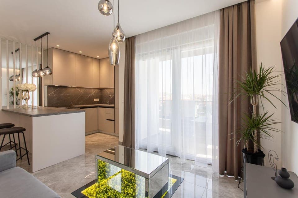 Kitchen or kitchenette, Living room