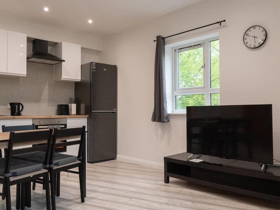 TV and multimedia, Kitchen or kitchenette, Living room, Seating area, Dining area, oven, stove