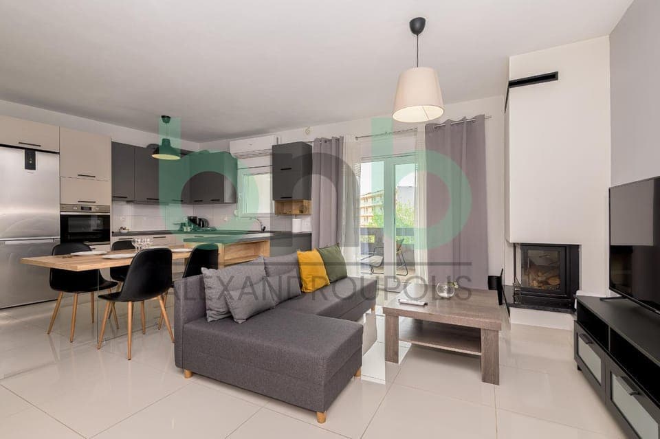 Kitchen or kitchenette, Living room, Photo of the whole room, Seating area, Dining area, air conditioner