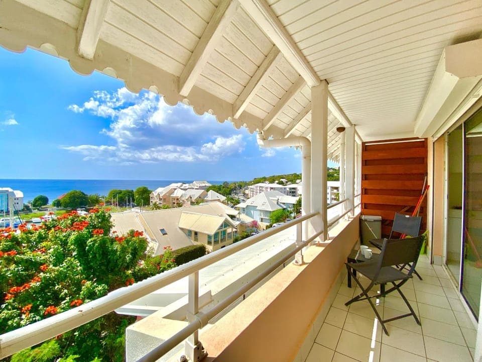 Property building, Patio, Day, Natural landscape, View (from property/room), Balcony/Terrace, Beach, Sea view
