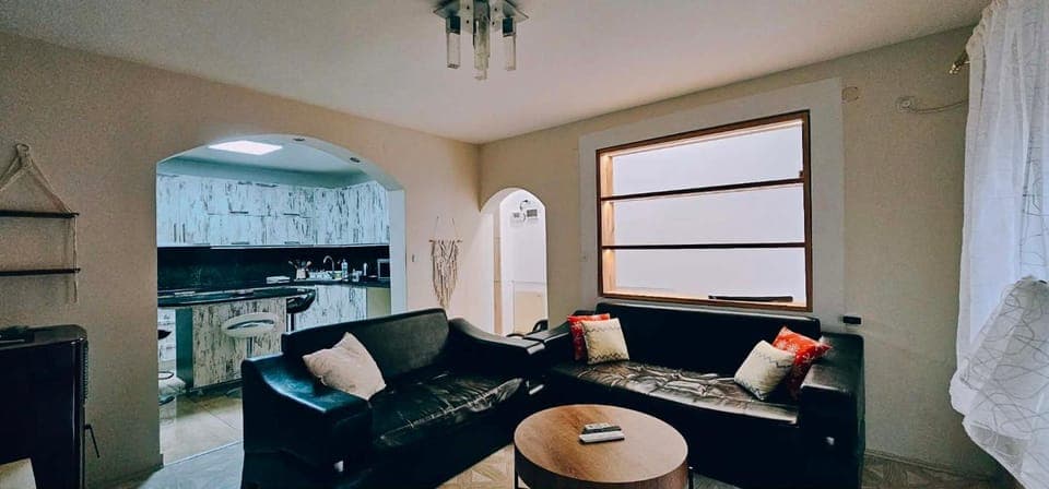 Living room, kitchen