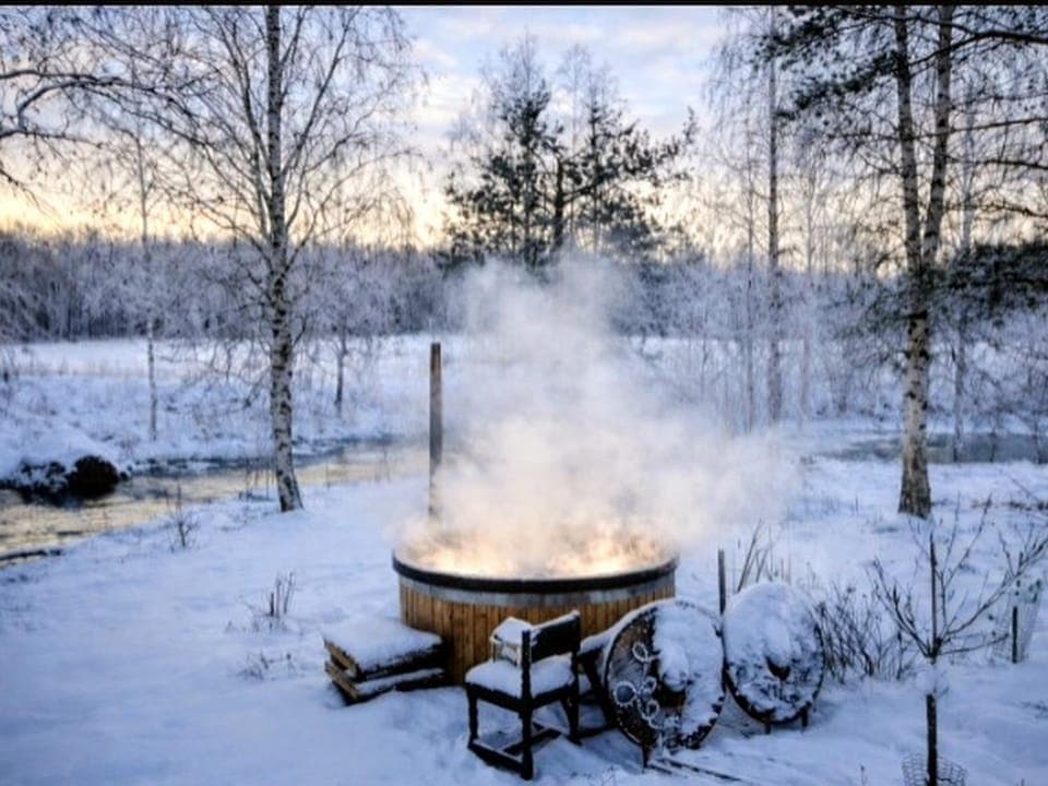 Winter, Hot Tub