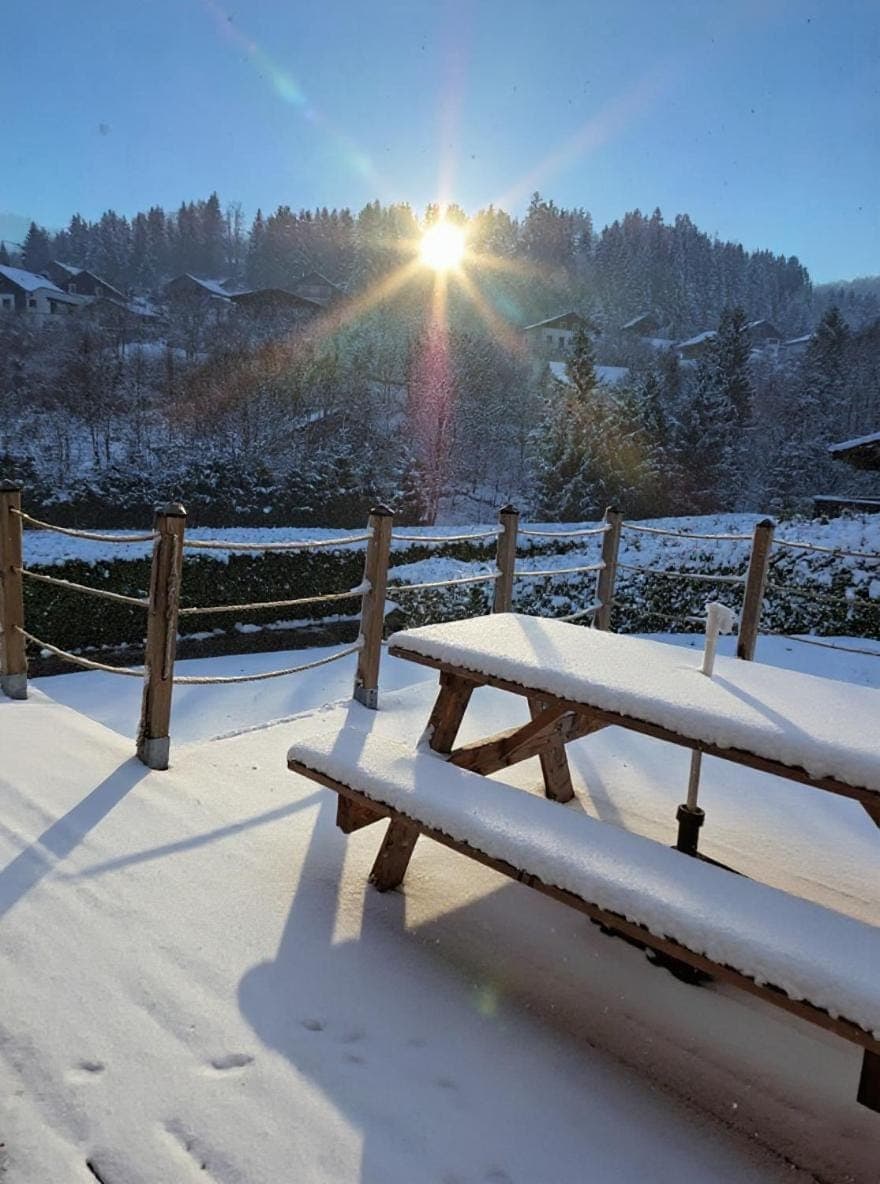Day, Natural landscape, Winter, Mountain view, Sunrise