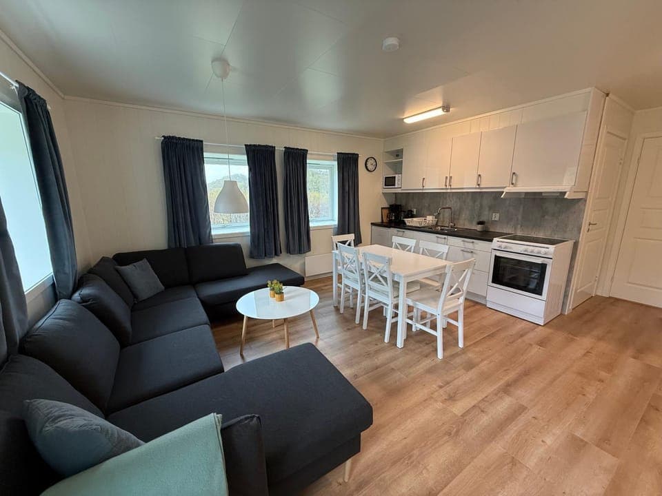 Living room, kitchen