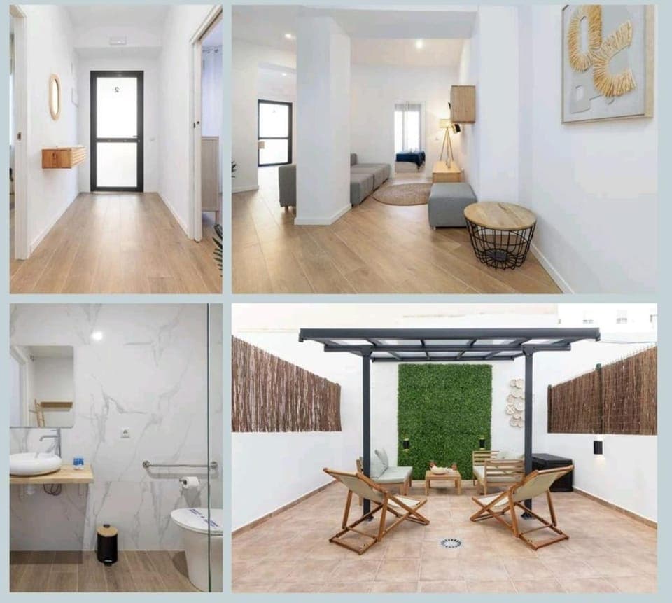 Patio, Facade/entrance, Bathroom, Seating area