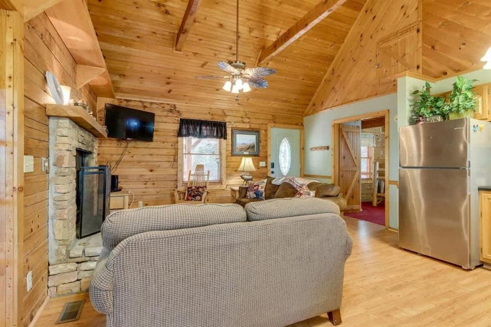 Living room, fireplace