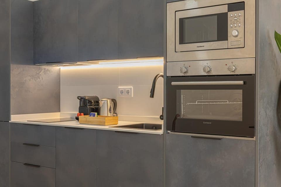 Kitchen or kitchenette, toaster