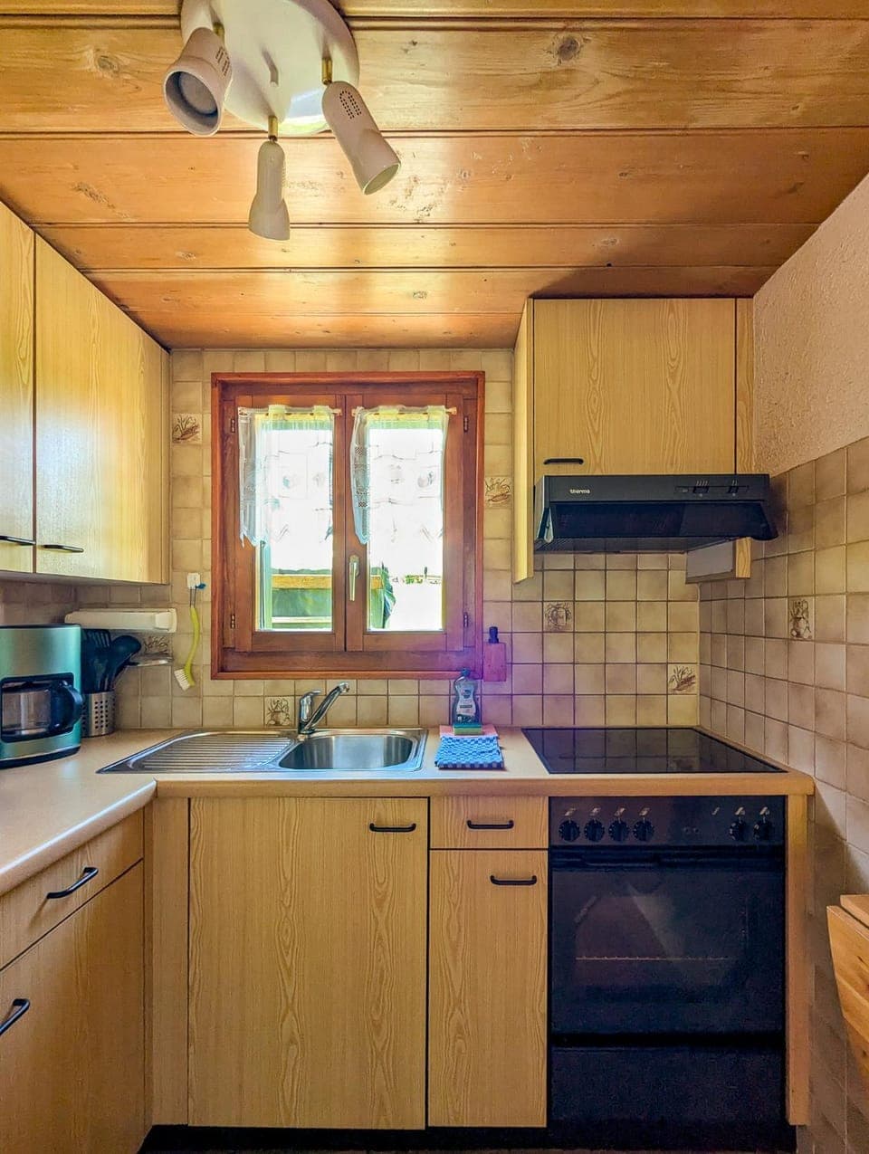 Coffee/tea facilities, oven, stove, kitchen