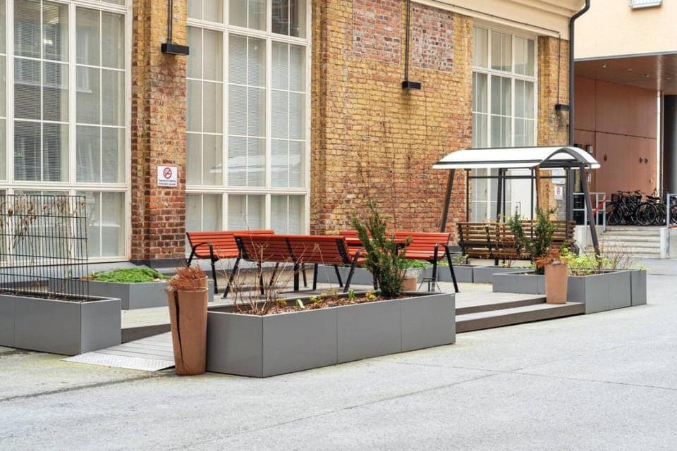 Property building, Patio