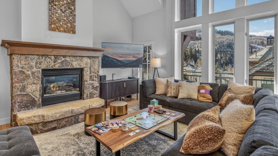TV and multimedia, View (from property/room), fireplace, furniture