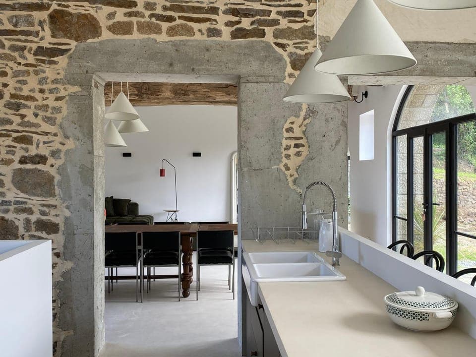 Kitchen or kitchenette, Living room, Dining area