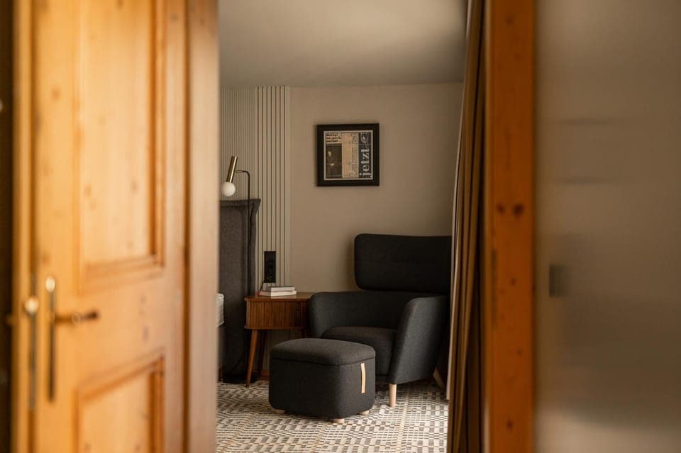 Decorative detail, Seating area, Bedroom