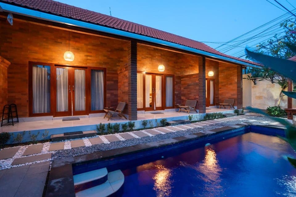 Property building, Patio, Day, Pool view, Swimming pool