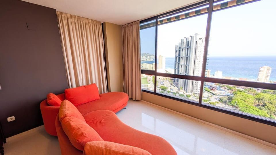 View (from property/room), Living room, Sea view