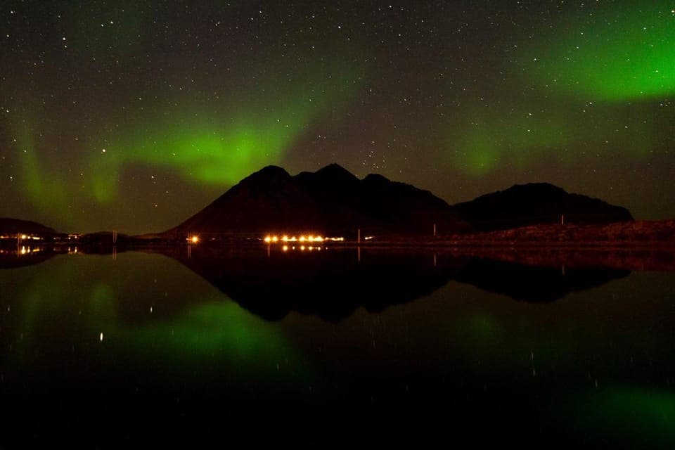 Night, Natural landscape, Mountain view