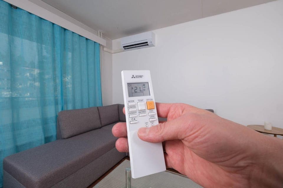 Living room, Seating area, air conditioner