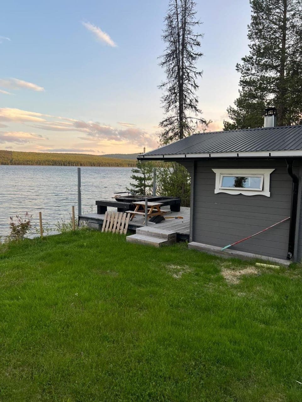 Year-round accommodation by the torneriver House in Norrbotten County, Sweden