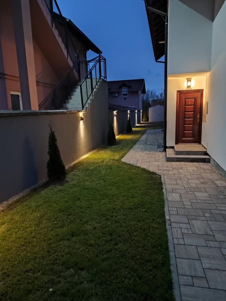 Night, Garden, Garden view, Inner courtyard view