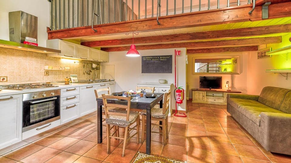 Kitchen or kitchenette, Living room, Dining area