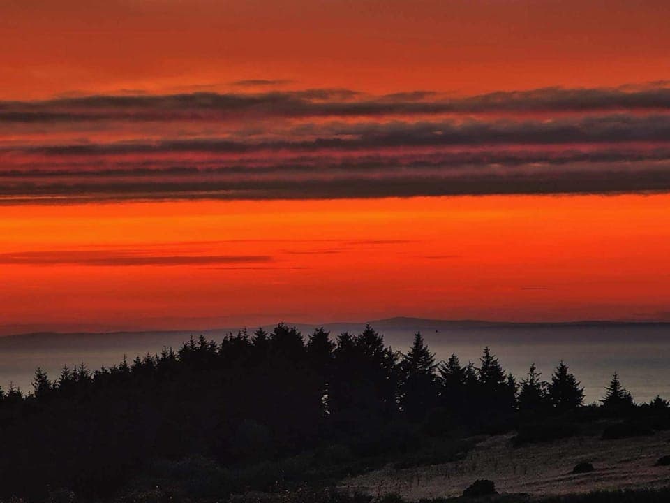 Natural landscape, Sea view, Sunset