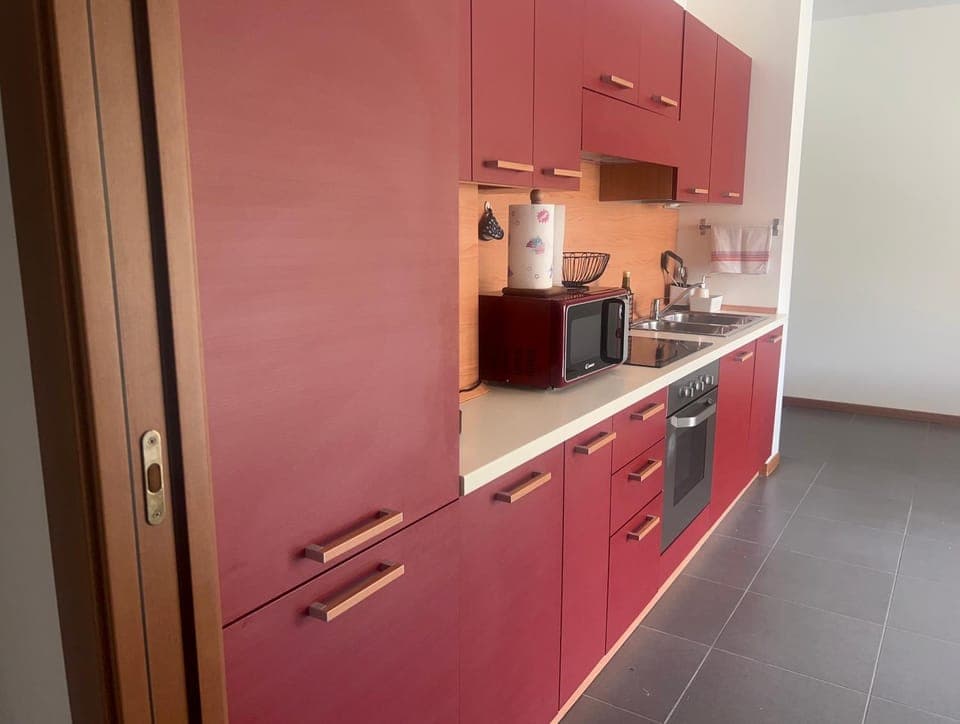 Kitchen or kitchenette, oven, stove, toaster, kitchen