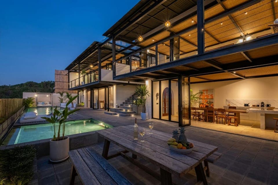 Property building, Patio, Pool view, Swimming pool