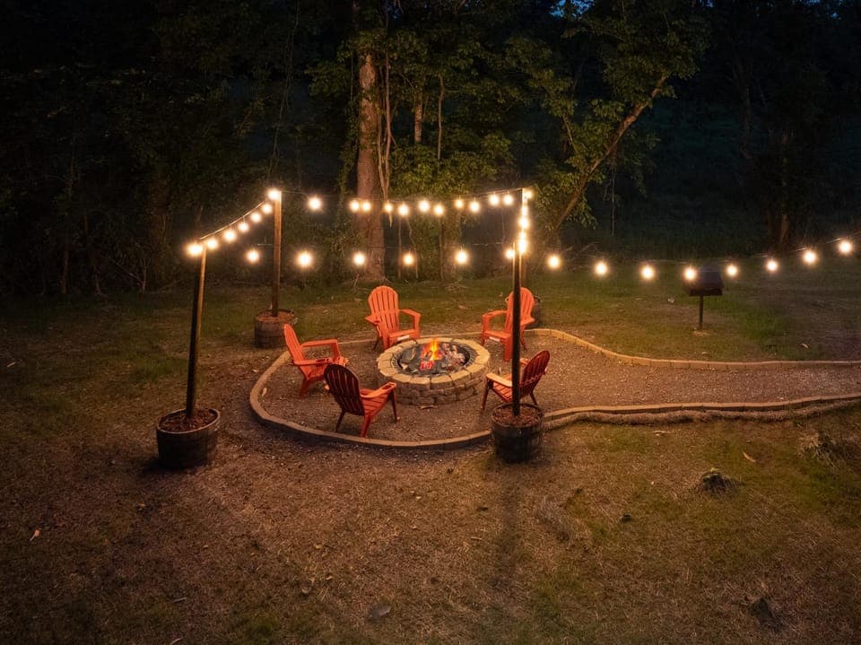 Night, Garden, Garden view