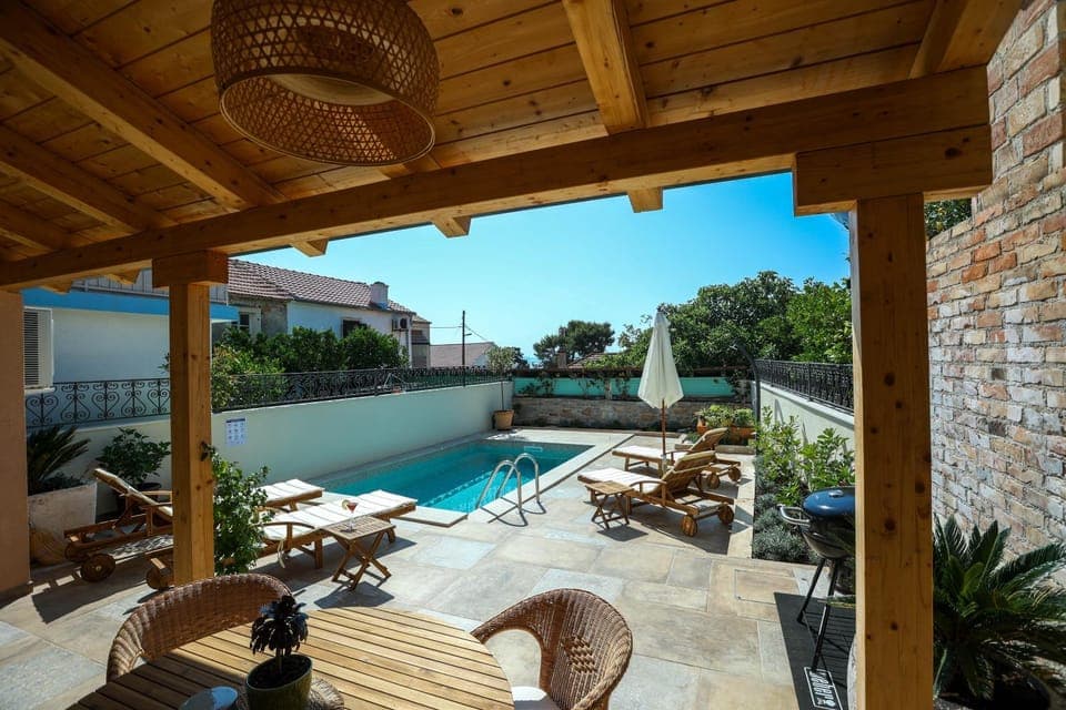 Patio, Day, Seating area, Pool view