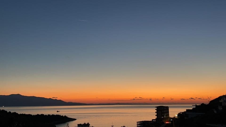 Natural landscape, Sea view, Sunset