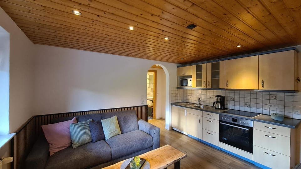 Kitchen or kitchenette, Seating area, Dining area, stove, toaster