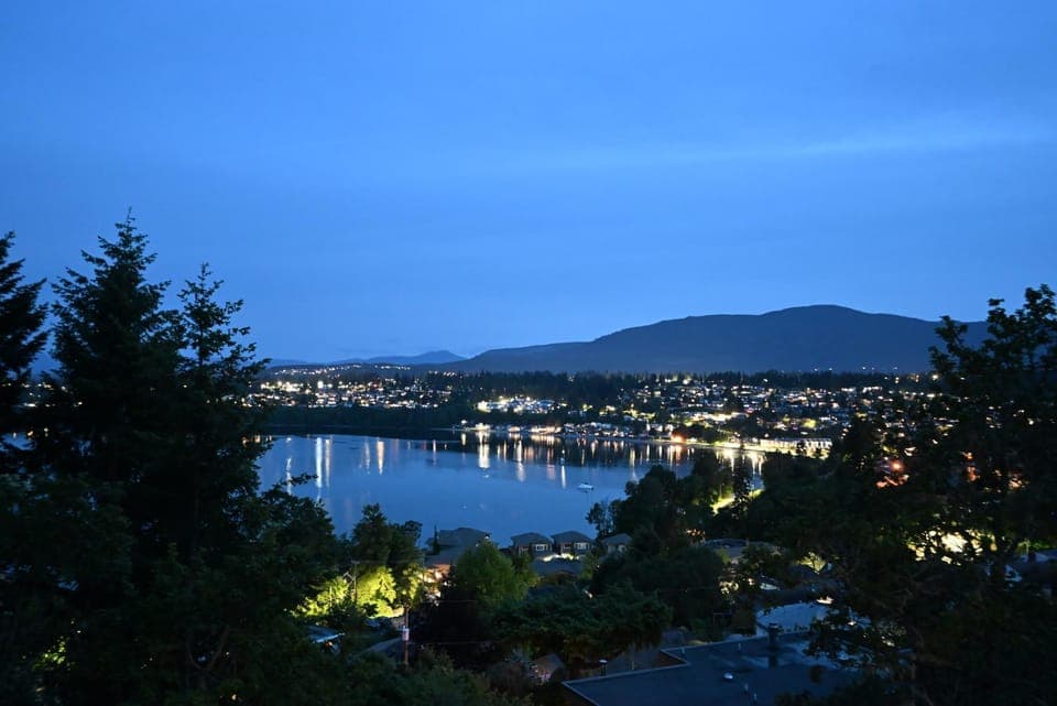 Night, Natural landscape, City view