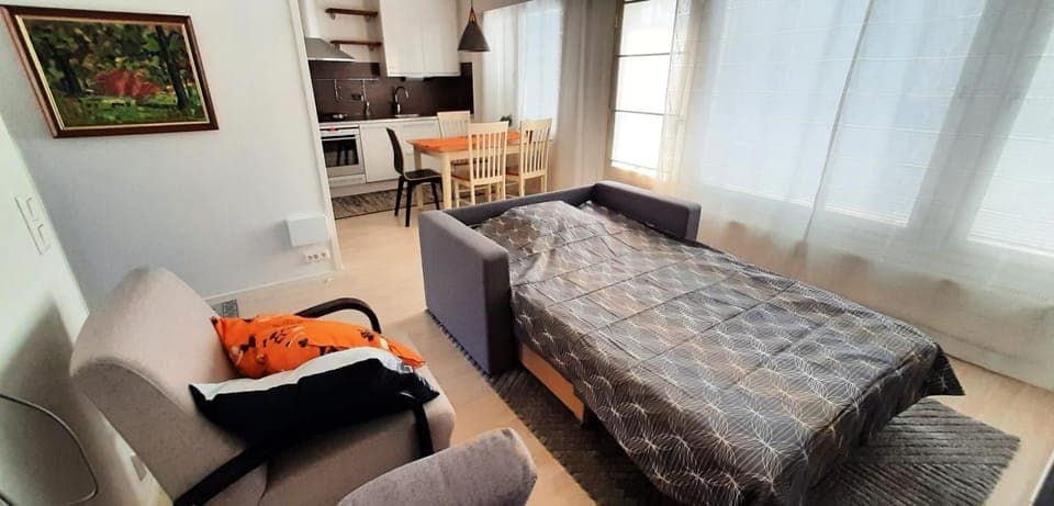 Bed, Living room, Photo of the whole room