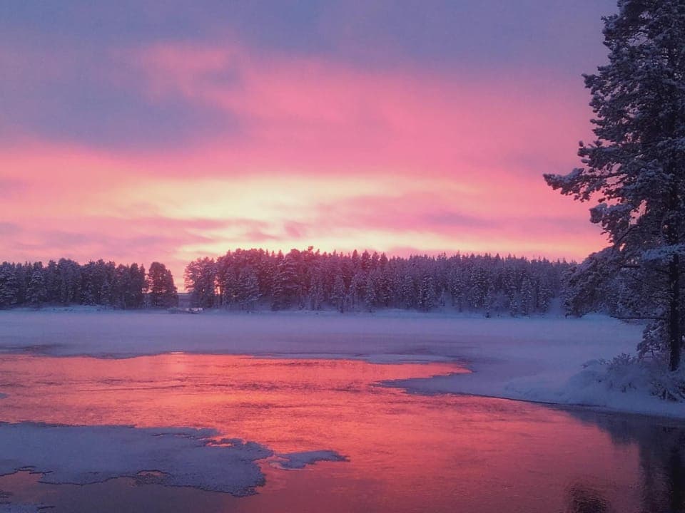 Neighbourhood, Winter, Area and facilities, Location, Sunset