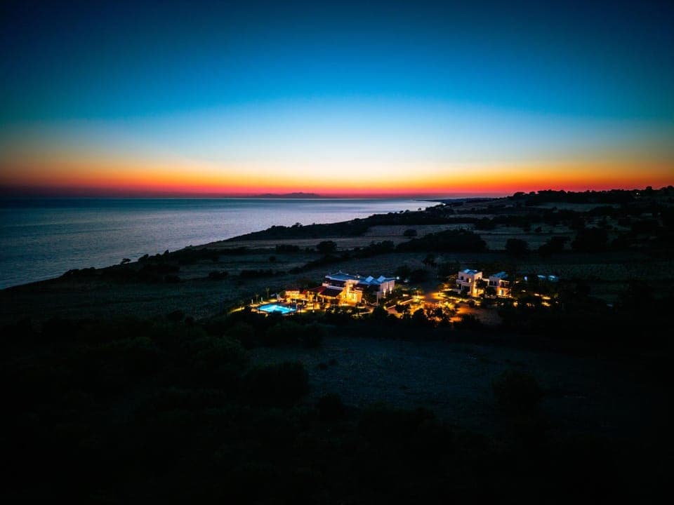 Natural landscape, Bird's eye view, Sea view, Sunset