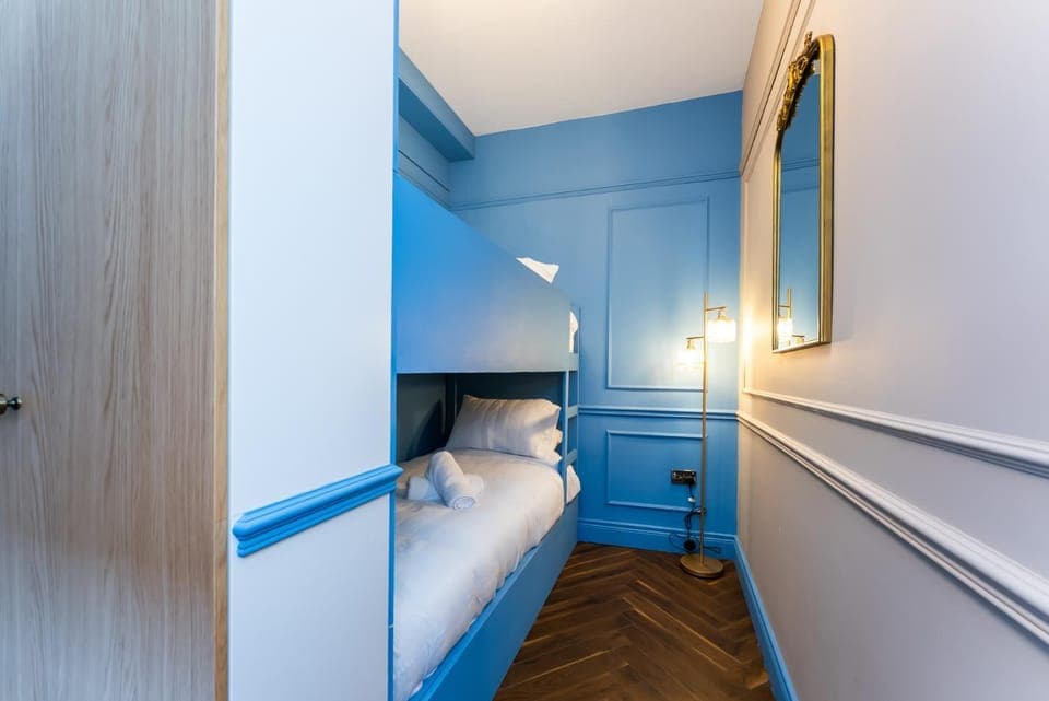 bunk bed, wardrobe