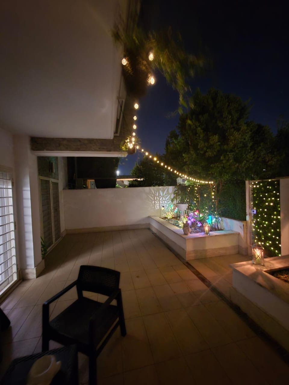 Patio, Night, Garden, Garden, View (from property/room), Balcony/Terrace, Garden view