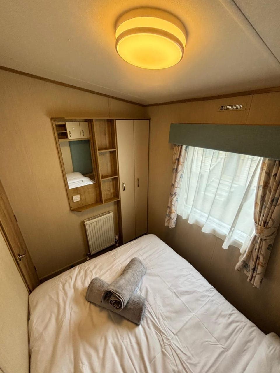 Bed, Photo of the whole room, Bedroom, towels, wardrobe