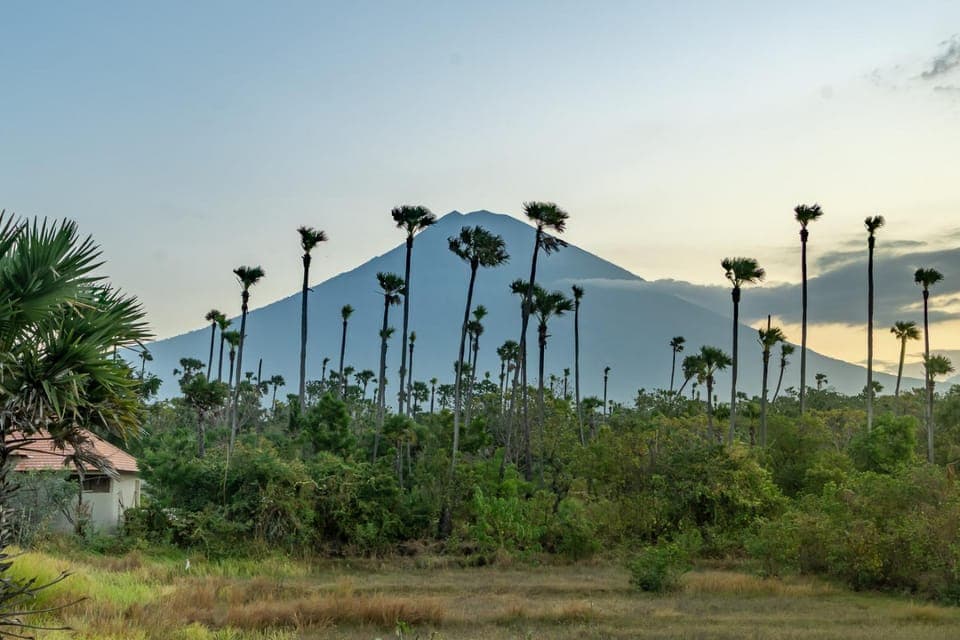 Natural landscape, Mountain view, Sunset