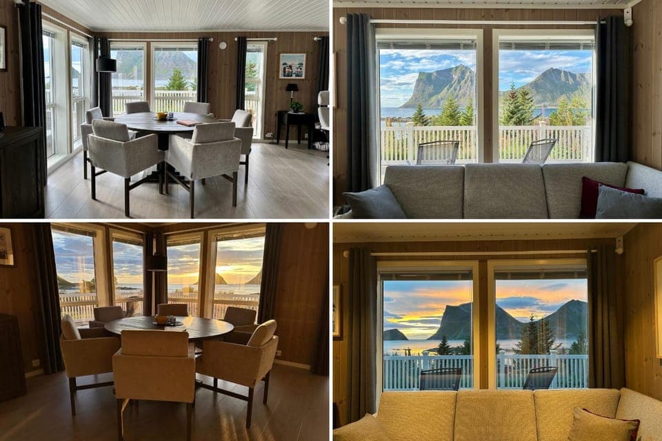 Natural landscape, View (from property/room), Living room, Seating area, Dining area