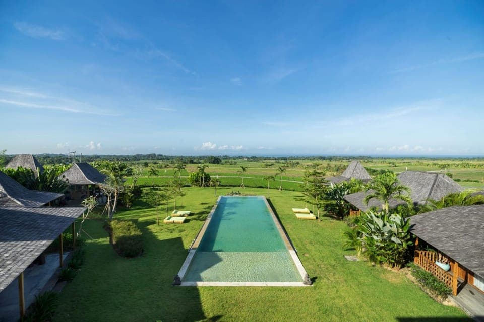 Natural landscape, Pool view, Swimming pool, sunbed