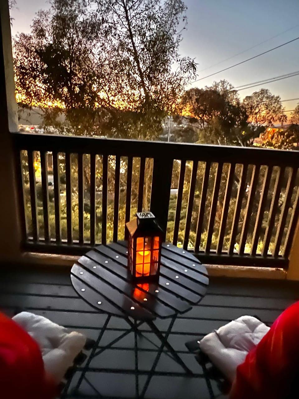 Natural landscape, View (from property/room), Balcony/Terrace, Dining area, Landmark view, Landmark view, Sunset