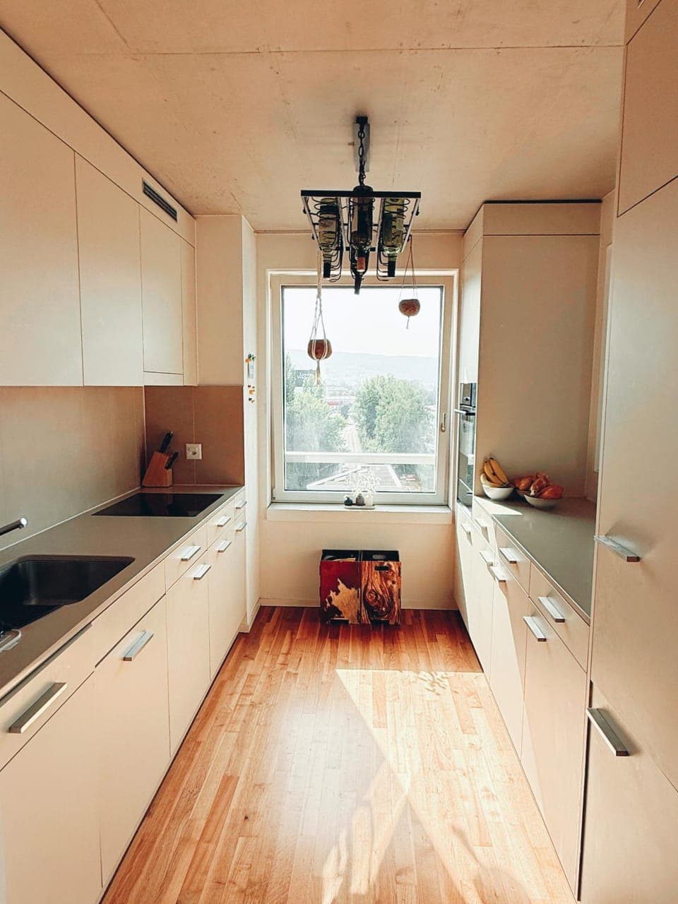 Kitchen or kitchenette, dishwasher, oven, stove, wardrobe