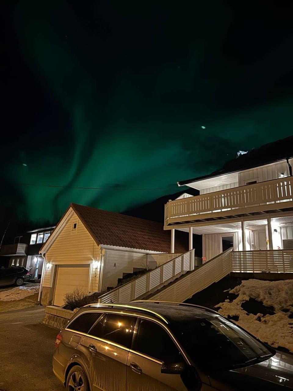 Property building, Night, Parking