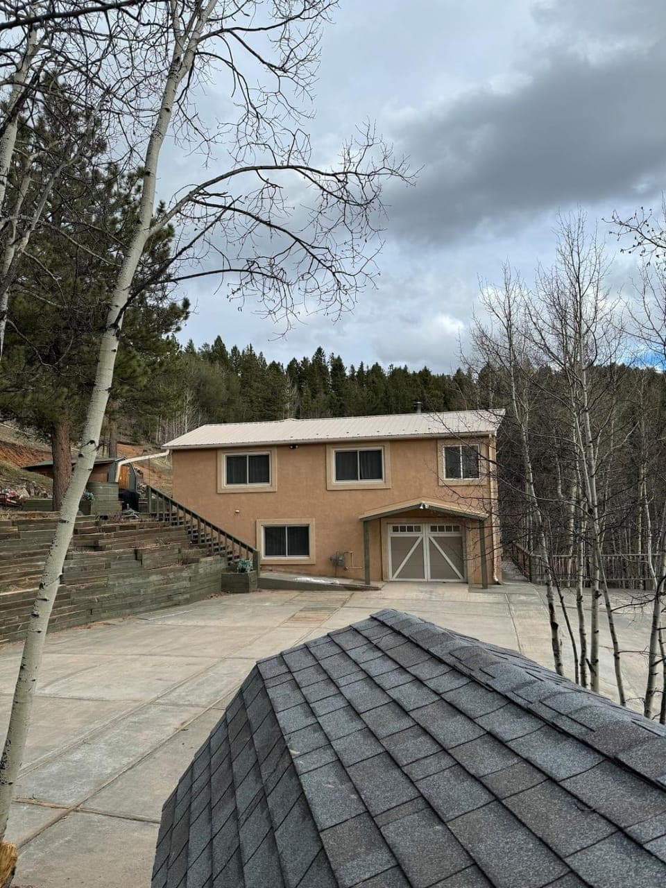 Property building, Day, Natural landscape, View (from property/room), Parking