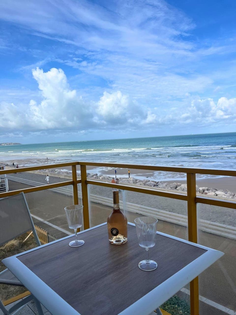 Day, Natural landscape, View (from property/room), Balcony/Terrace, Balcony/Terrace, Dining area, Beach, Sea view