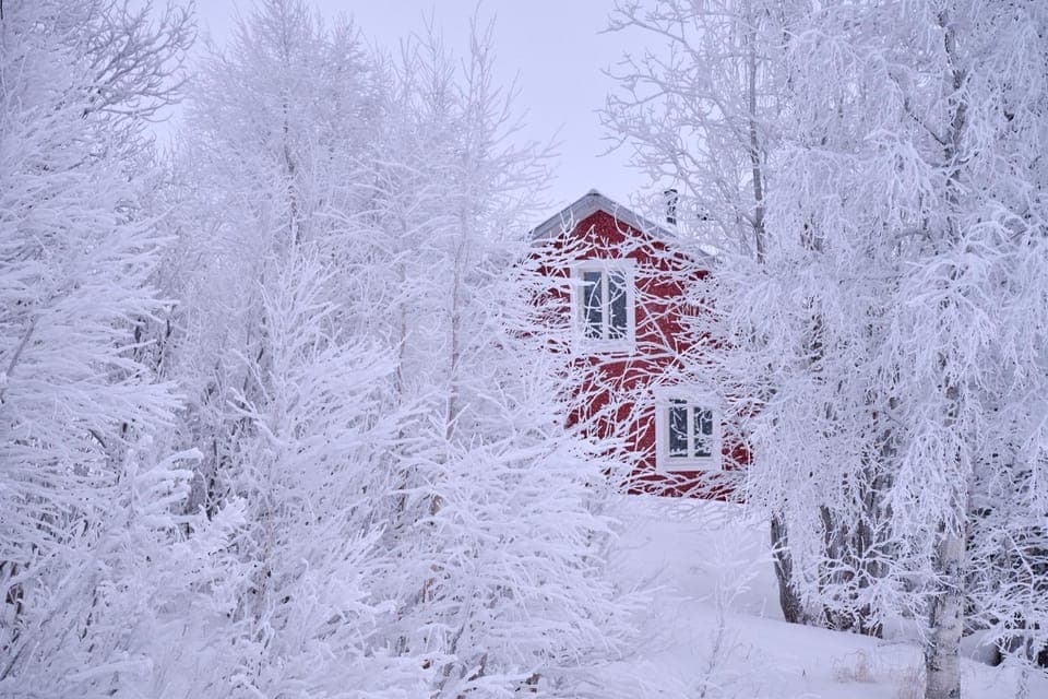 Property building, Day, Natural landscape, Winter