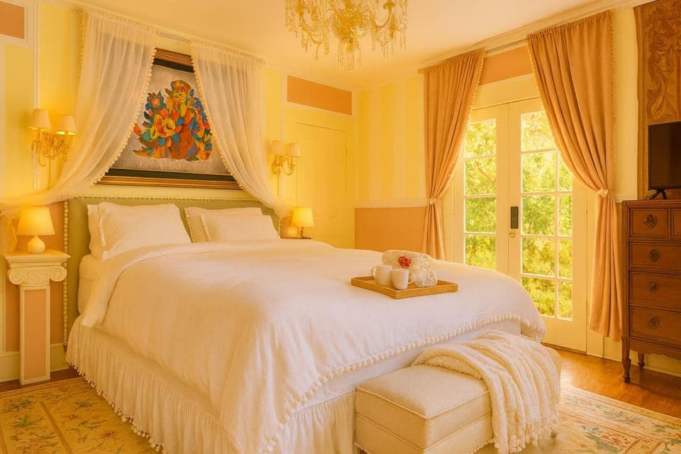 Bed, TV and multimedia, Photo of the whole room, Bedroom, towels