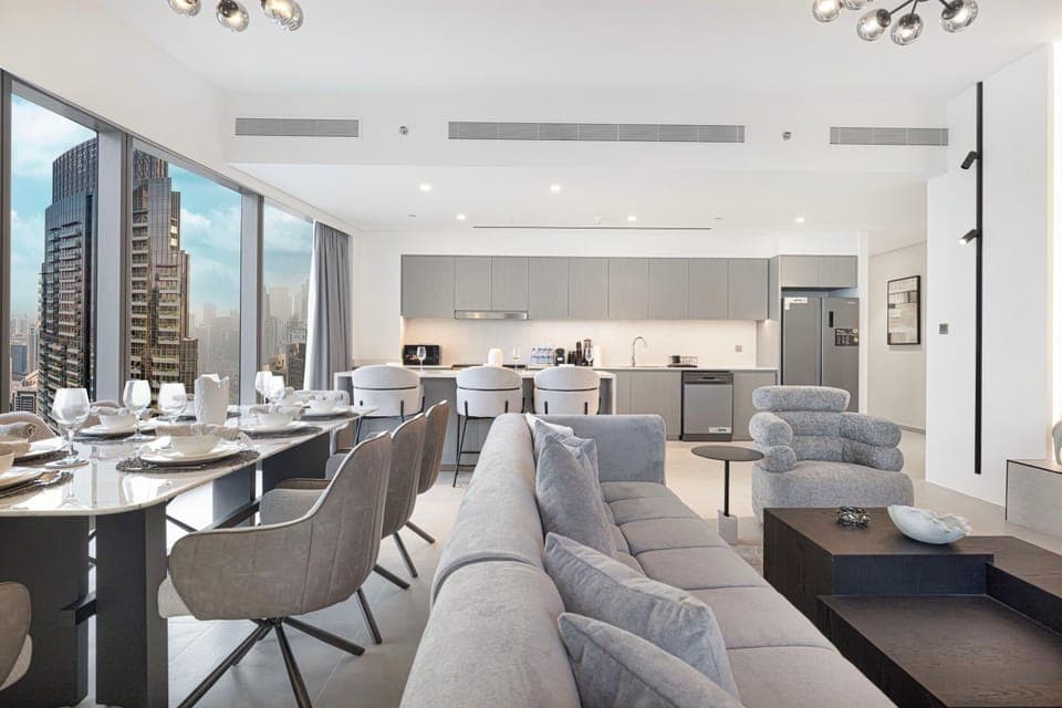 Kitchen or kitchenette, Living room